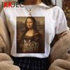 Vintage Aesthetic Mona Lisa Tshirt For Unisex Funny Cartoon Design Harajuku Graphic Fashion Ladies Streetwear Top