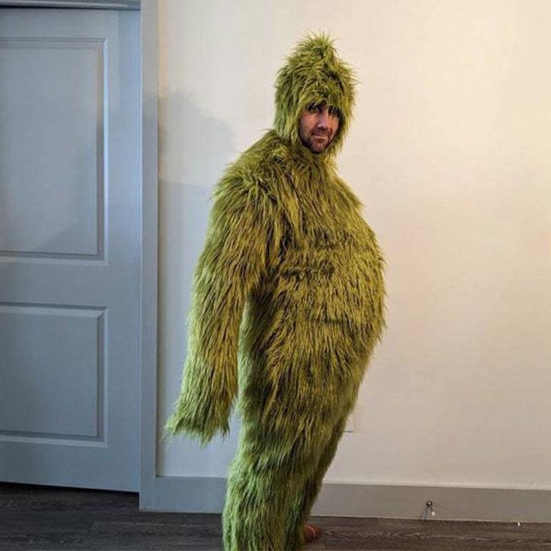 The Grinch Green Haired Monster Jumpsuit High-quality Cosplay Costume For All Ages