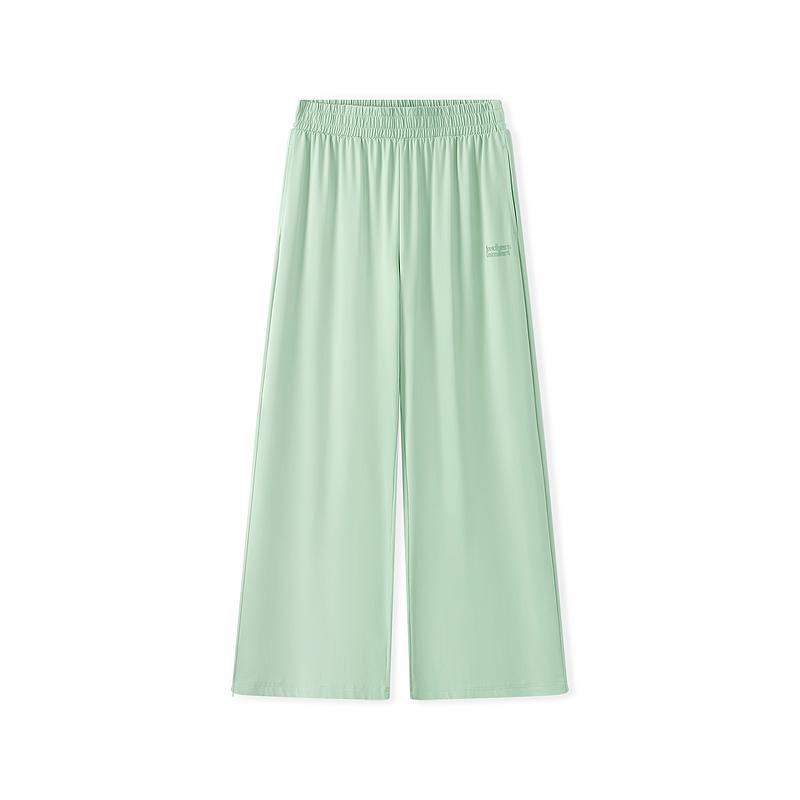 Skechers Loose Soft Comfortable Sports Wide Leg Casual Pants Women bottoms Light-Green L225W130-04BJ S