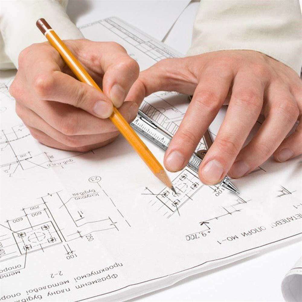 Gadgets Screen Touch Spirit Level Capacitive Pen Woodworking Pen Multi-functional Pen Ballpoint Pen