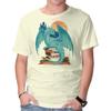 Unisex Crew Neck T-Shirt Book Of Dragon And Fantasy Graphic Short Sleeve Casual Tee