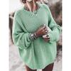 Loose Fitting Pullover Solid Color Sweater Loose Pullover Pure Color Sweater