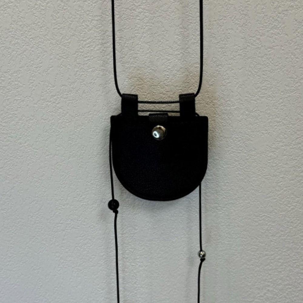 PU Suede Bag Necklace Adjustable Chain Wearing Key Bag Necklace Creative Gift Mini Necklace