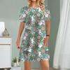 Women Casual Dress Summer Love Rabbit Print Dresses For Women O-neck Short Sleeve Dress Plus Size