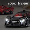 1/24 Diecast Apollo Project Evo Track Roadster Model Car Metal Miniature Car Sound & Light Collection Vehicle Toys For Boys Gift