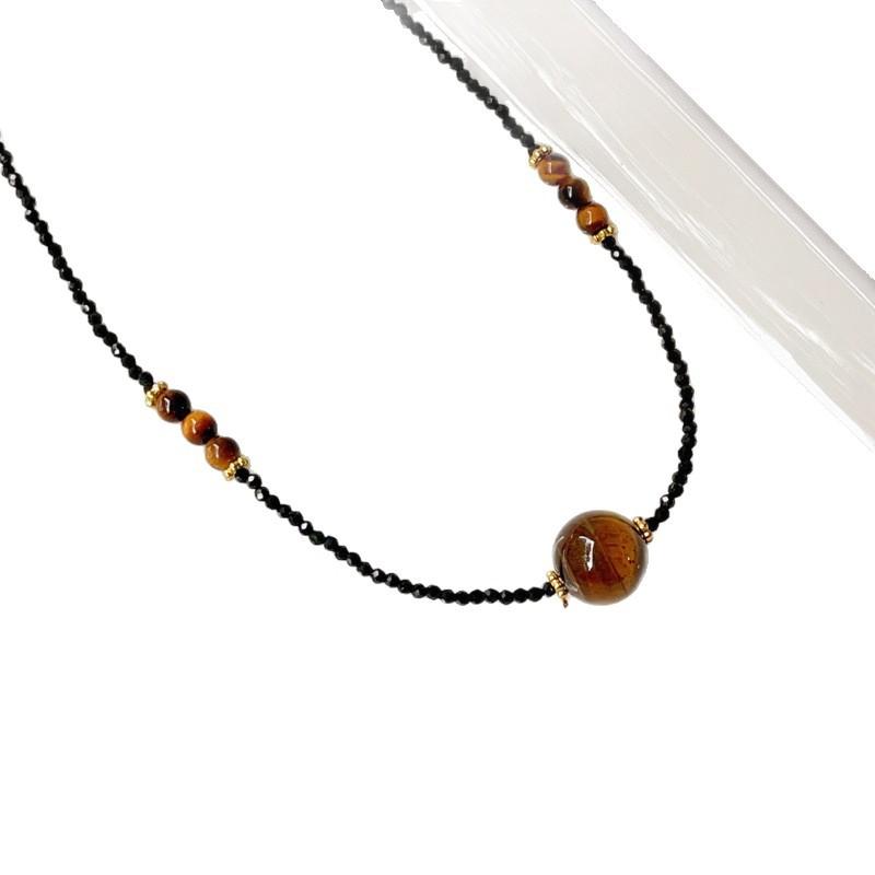 New Chinese Retro Niche Tiger Eye Stone Autumn and Winter Necklace