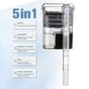 2.5 W 250 H/L Hang-on Aquarium Filter Quiet Small Fish Tank Filter Adjustable Flow Filter for Freshwater Seawater Aquarium
