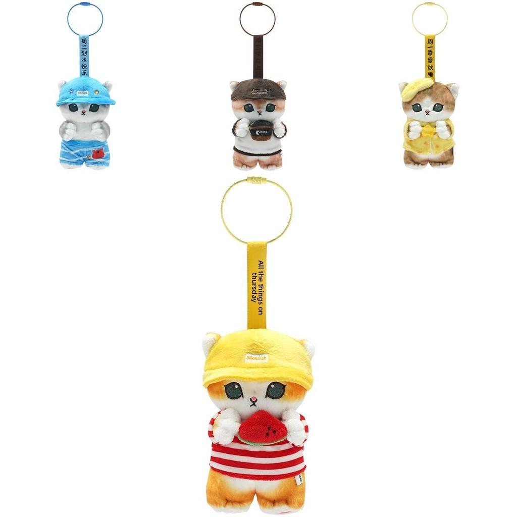 Mofusand Drowsy Monday Extending Life Overtime Cat Keychain Plush