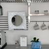 Neuer INS-Stil Kissen Spiegel Kreativer Quadratischer Wandmontierter Badezimmerspiegel Schminkspiegel Wandbehang Haus Schlafzimmer Wanddekor
