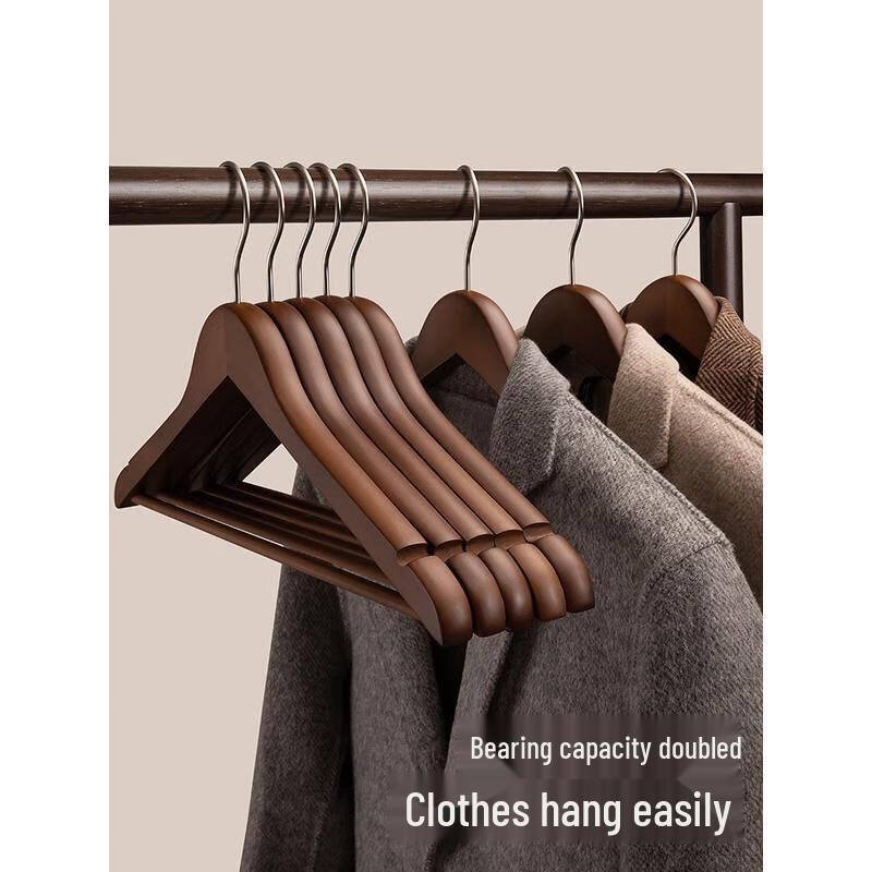 HANDUNYOU Solid Wood Anti-Slip Hangers