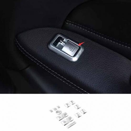 10-15 Window Door Lock Matte Silver Control Switch Sticker For Benz E-Class W212