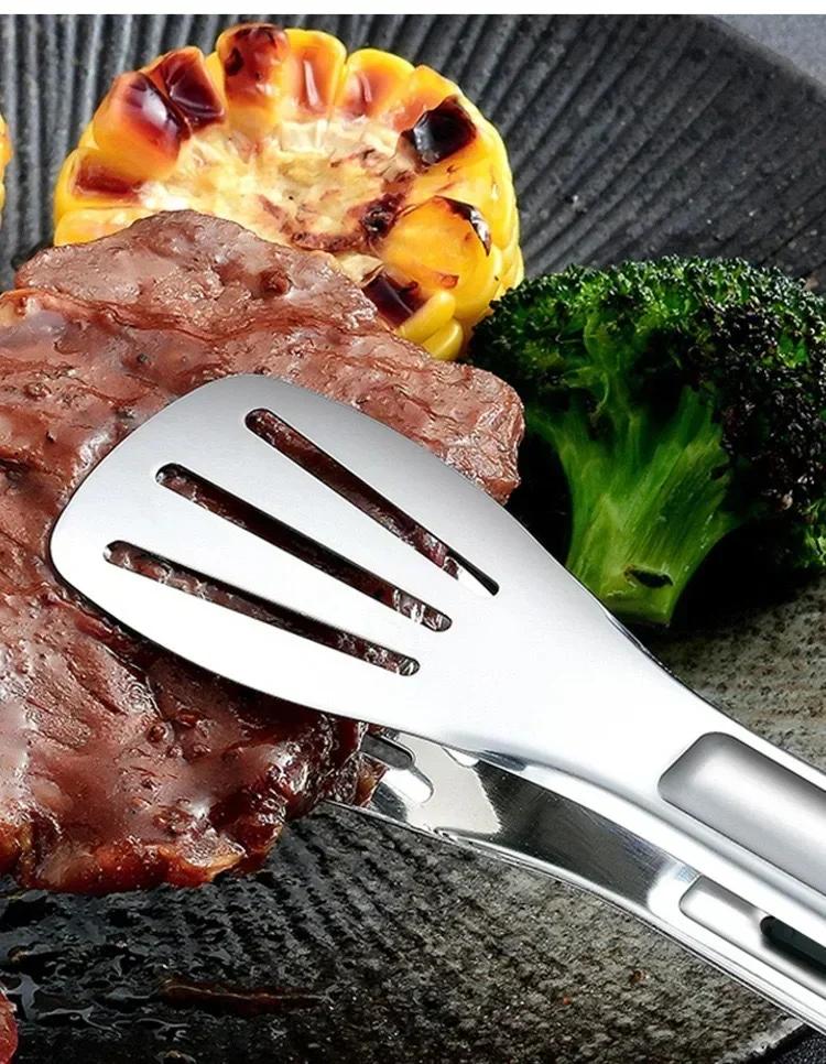 Rostfria Köksredskap Stål Mat Kökstillbehör Tänger Hushåll Kommersiell Grill Brödfångare Bordsartiklar Matservering