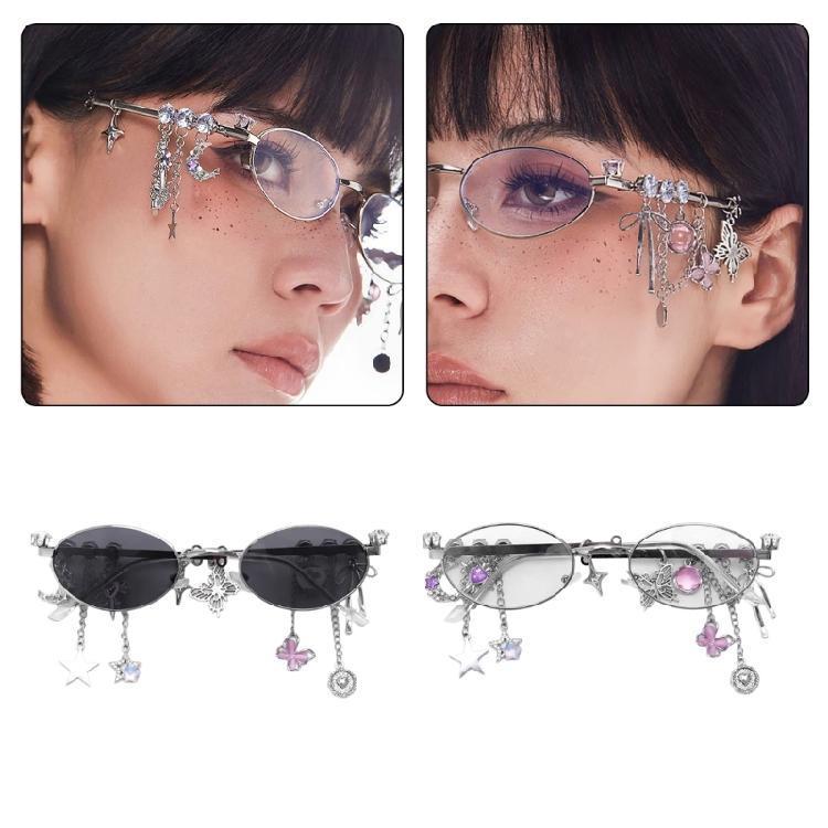 Popular Plain Glasses for Eye Fatigue Reduce with Oval Frame 2000s Cool Eyewears