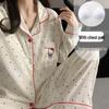 Cartoon Sausage Dog Plus Size Women's Long Sleeve Pajama Set for Spring/Autumn