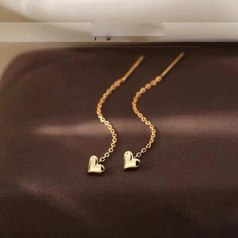 Xiaomi BF CLUB 925 Sterling Silver Earrings For Women Trendy Heart Long Line Earring Jewelry Prevent Allergy Party Accessories