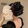 Colorful Bow Hair Accessory 1/2Pcs Women Smooth Satin Bowknot Versatile Decoration Clips Leopard Print Long Tail Design Accessories Charming Hairpin