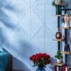 3D Floral Pattern Wall Tile Stickers, Self-Adhesive Ceiling Stickers, Easy to Apply and Remove,  for Kitchen Living Room Bathroom Hallway