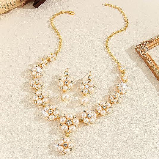 Fashion  Jewelry Set Necklace Earrings For Women Ladies