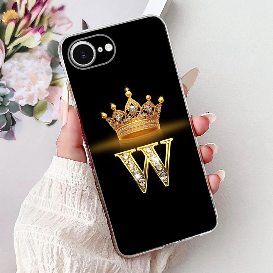Fashion Letter Phone Case For iPhone 16e SE (2025) Soft Silicone TPU Back Cover For iPhone SE 2025 iPhone16e Cases Bumpers