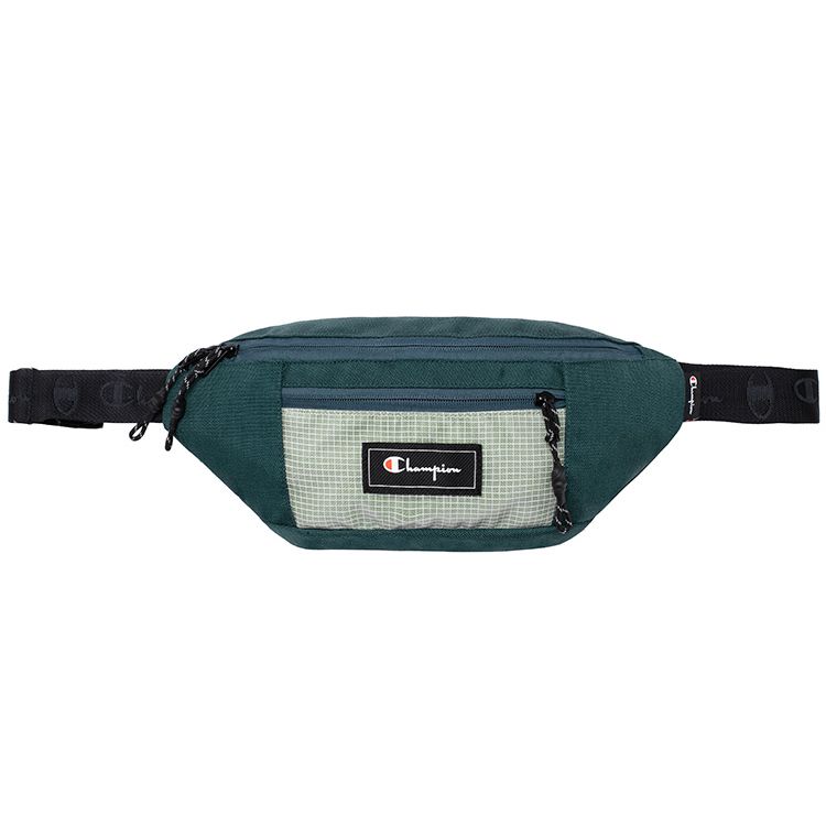 Champion Appliqué Printed Cursive Logo Student Simple Casual Zipper Fabric Waist Bag Unisex Waist Bag Light-Brown U2AACPU37