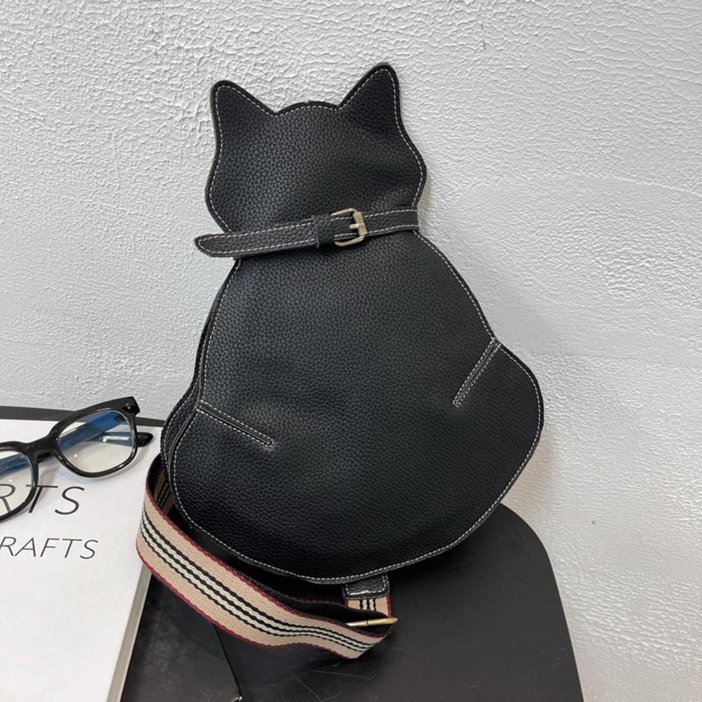 Sling Bags for Women Crossbody PU Leather Cute Cat Shape Lightweight Shoulder Bag Bag Chest Bag for Gym outdoor