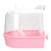 1Set Bird Bath Cube Safe Lightweight Parrot Bathing Basin for Small Pet Birds Cage Use Cleaning Activity Enrichment Supply