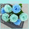 Handcrafted Silk Carnation Artificial Flowers Wedding Decor Props Photography
