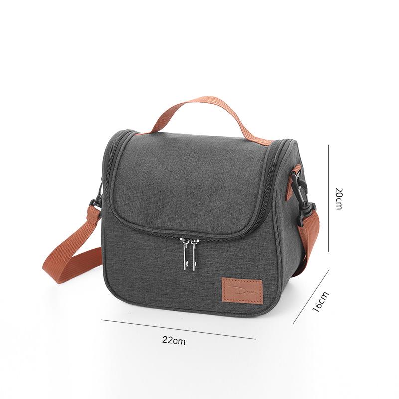 Thickened Insulated Round Lunch Bag - Portable, Large Capacity for Students and Outdoor Use