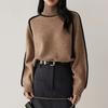 1011 Winter Lazy Wind Turtleneck Casual Loose Wool Long-sleeved Knitted Sweater Women's Top