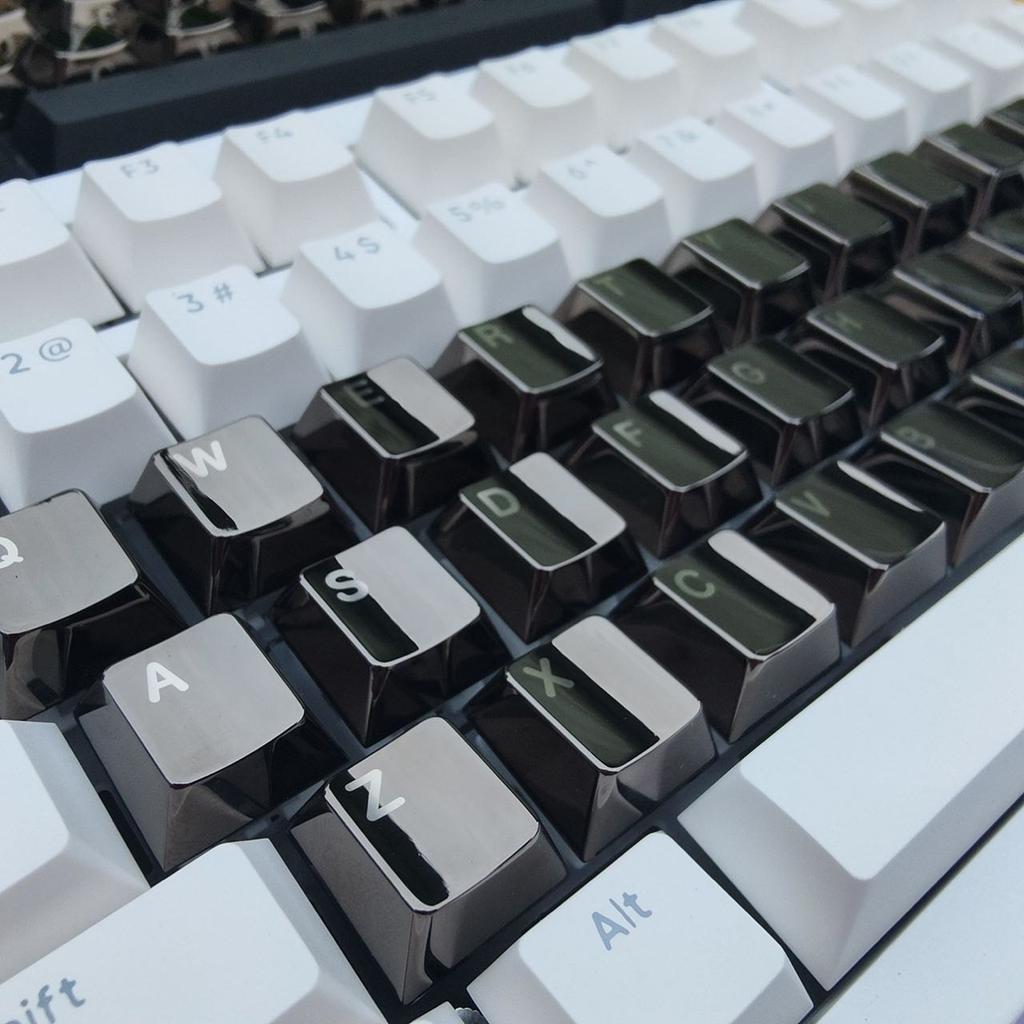Premium Zinc Alloy Metal Keycaps CNC Laser Etched Customization Keycap for Mechanical Keyboards WASD Directions Keycaps