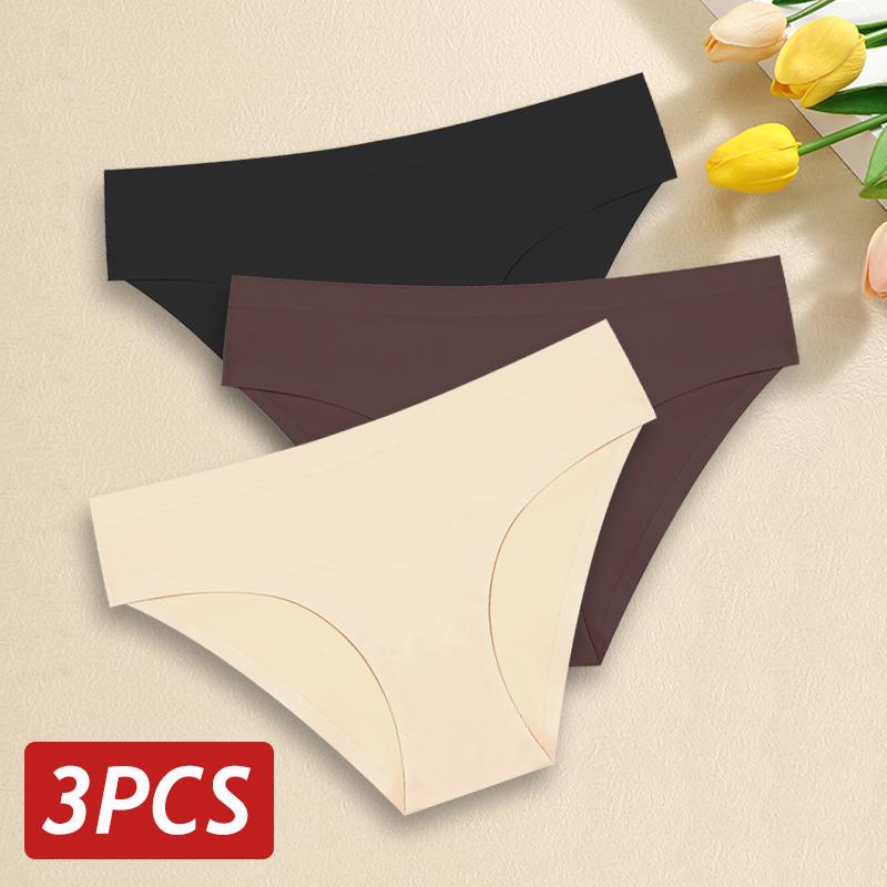 

Модные 3 шт./комплект женские бесследные дышащие трусики однотонные бесшовные высококачественные трусы женское мягкое удобное нижнее белье L&3pcs