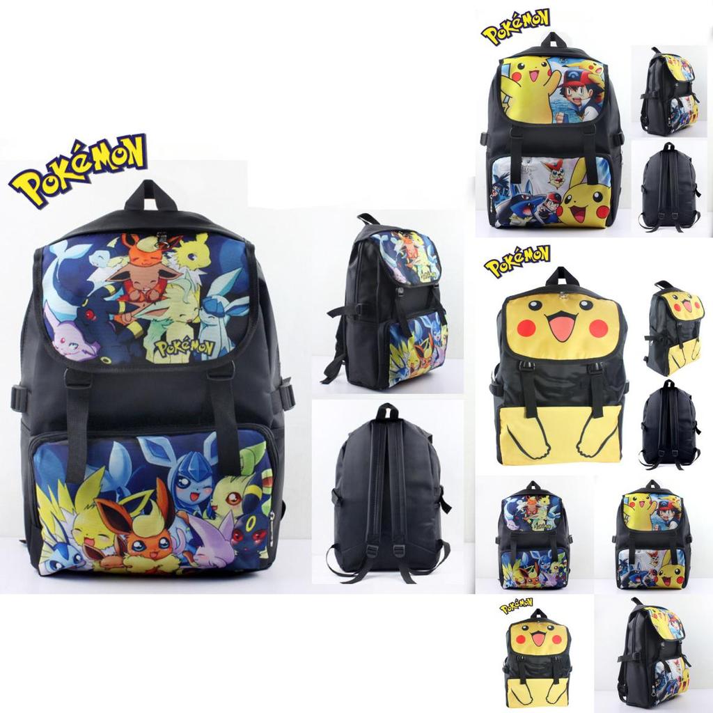 Pokmon Kids School Backpack With Oxford Fabric For Elementary Students
