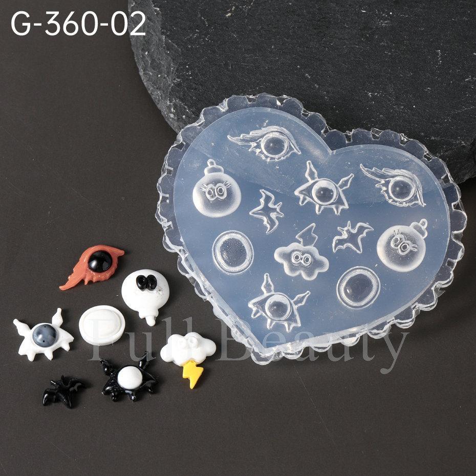 Nail Art Silicone Mold, Mushroom Tulip Peach Blossom Flower Leaf Mango Three-Dimensional Engraving Mold