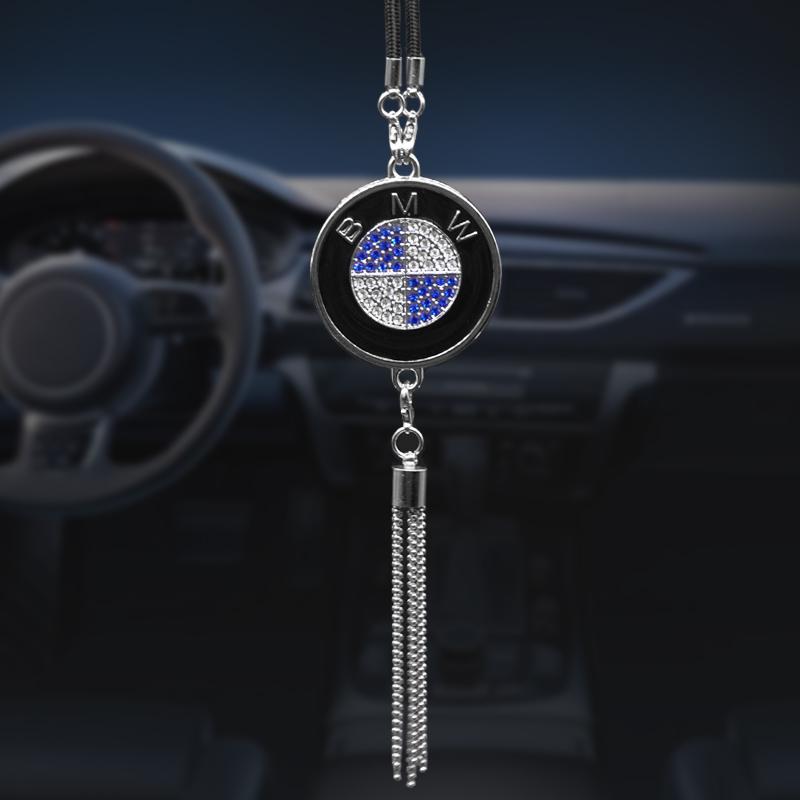 

New Diamond Metal Car Badge Rearview Mirror Pendant For Mercedes Benz A-Class W177 B-Class W247 C-Class W205 CLS-Class 2015-2020 срібний