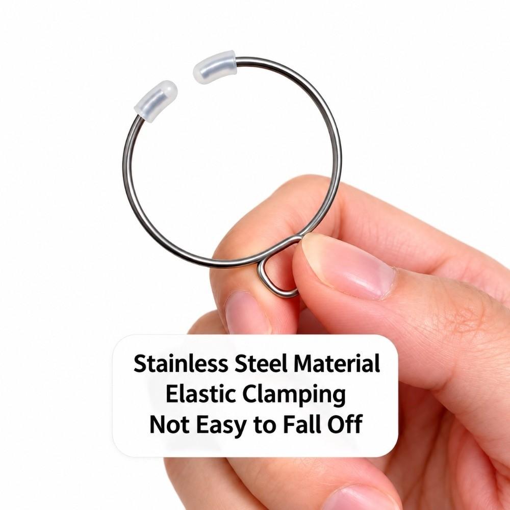 10Pcs Metal Ear Reflexology Massage Clips Silicone Tip Ear Therapy Spring Clips Facial Relaxation