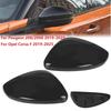 Left Right Car Door Side Wing Rearview Mirror Cover Cap Glossy Black Replacement For Peugeot 208/2008 Opel Corsa F -2025