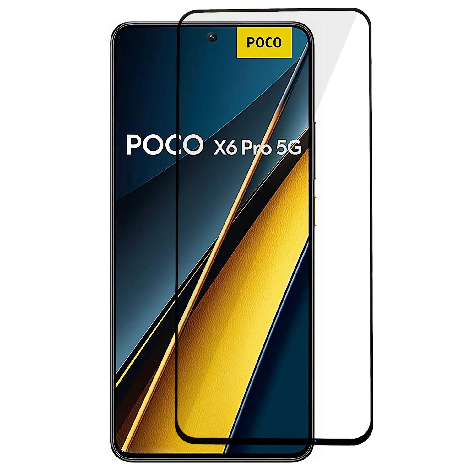 

For Xiaomi Poco X6 Pro 5G/Redmi K70E 5G Protective Film Tempered Glass Silk Printing Screen Protector As Shown A