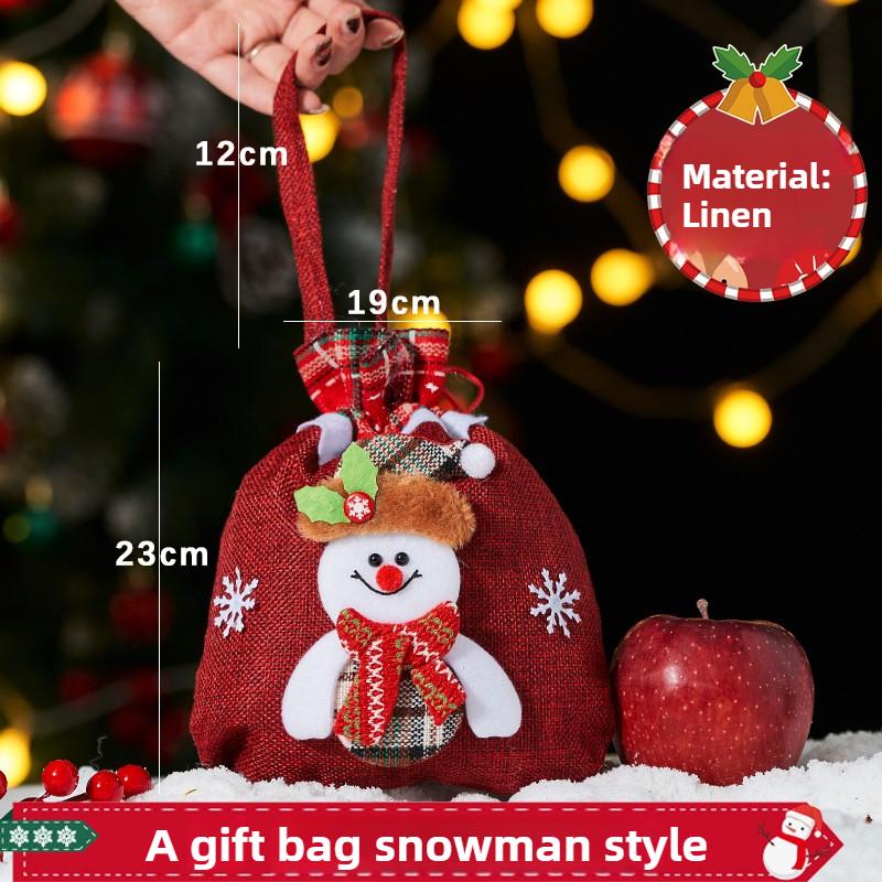 Рождественский мешок на кулиске фланелевый мешок для хранения рождественских подарков мешок Санта-Клауса детский подарок новогодние мешочки для конфет 1PCS
