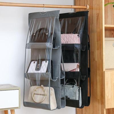 Hängende Handtasche mit 6 Taschen, transparente Aufbewahrungstasche, transparenter Home-Organizer für den Kleiderschrank, verschiedene Schuhbeutel mit Aufhängerbeutel