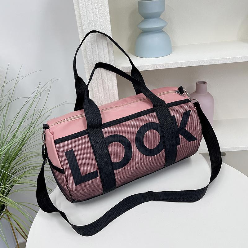 

Spring New Large-capacity Short Trip Training and Fitness Bag рожевий