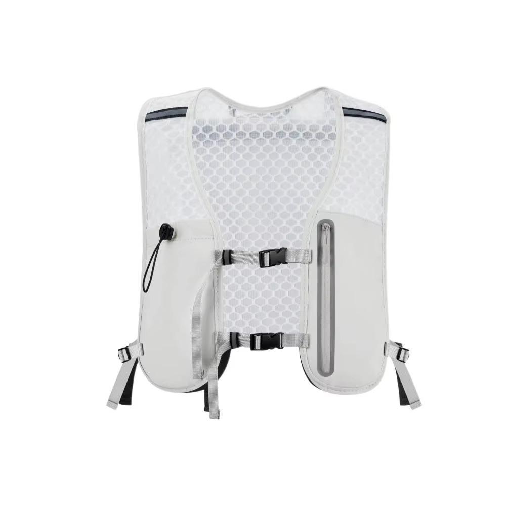 

Легкий беговой рюкзак-жилет с держателем для телефона, жилет для хранения бутылок с водой для бега, для улицы светло-серый