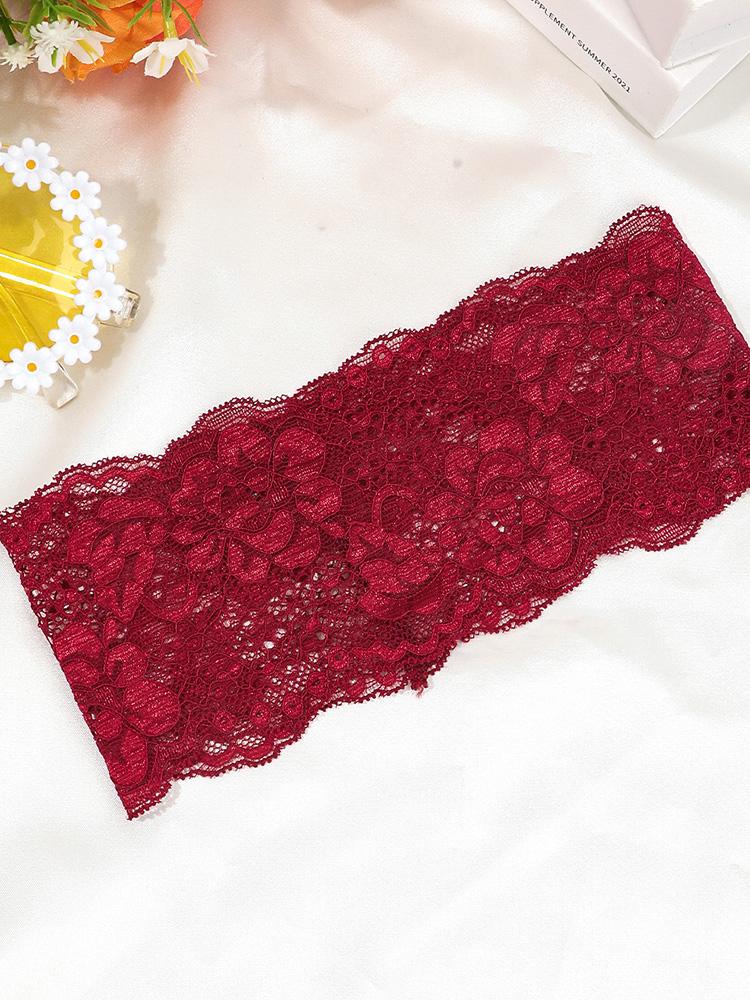 Fashion Fabric Bow Wide Headband Hair Accessories for Women Party Headwear 1Pcs Solid Color Lace Elastic Headbands