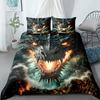 Dangerous Dragon Duvet Cover Set EU Single Double King US Twin Full Queen Size Bed Linen Set