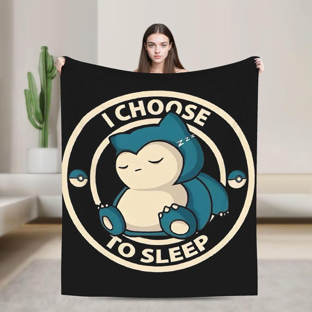 Snorlax More Sleep Please Blanket  Warm Fluffy Plush Throw Blanket For Couch Chair Picnic Flannel Bedspread Bed Cover