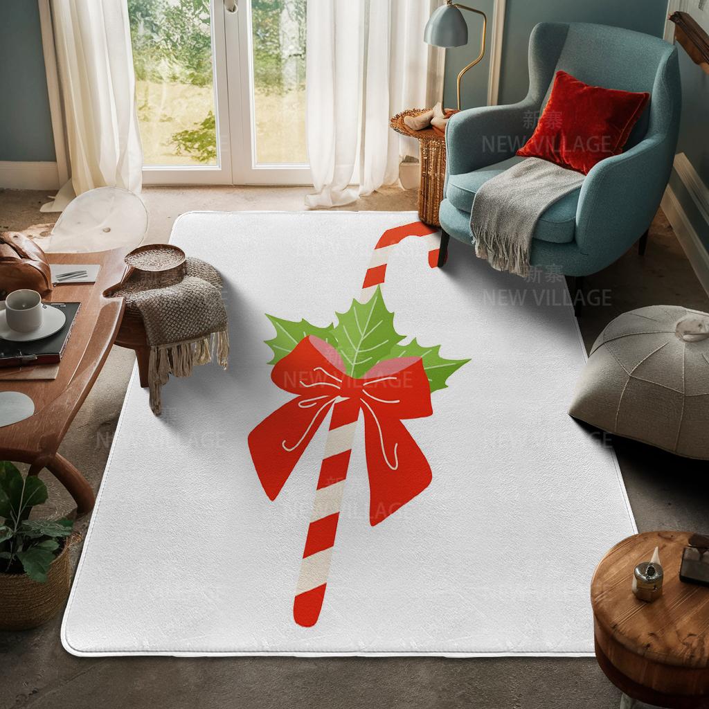 House Entrance Carpet Home Door Mat Living Room Bath Foot Bathroom Non-slip Water Absorption Rugs Bath Merry Christmas Winter