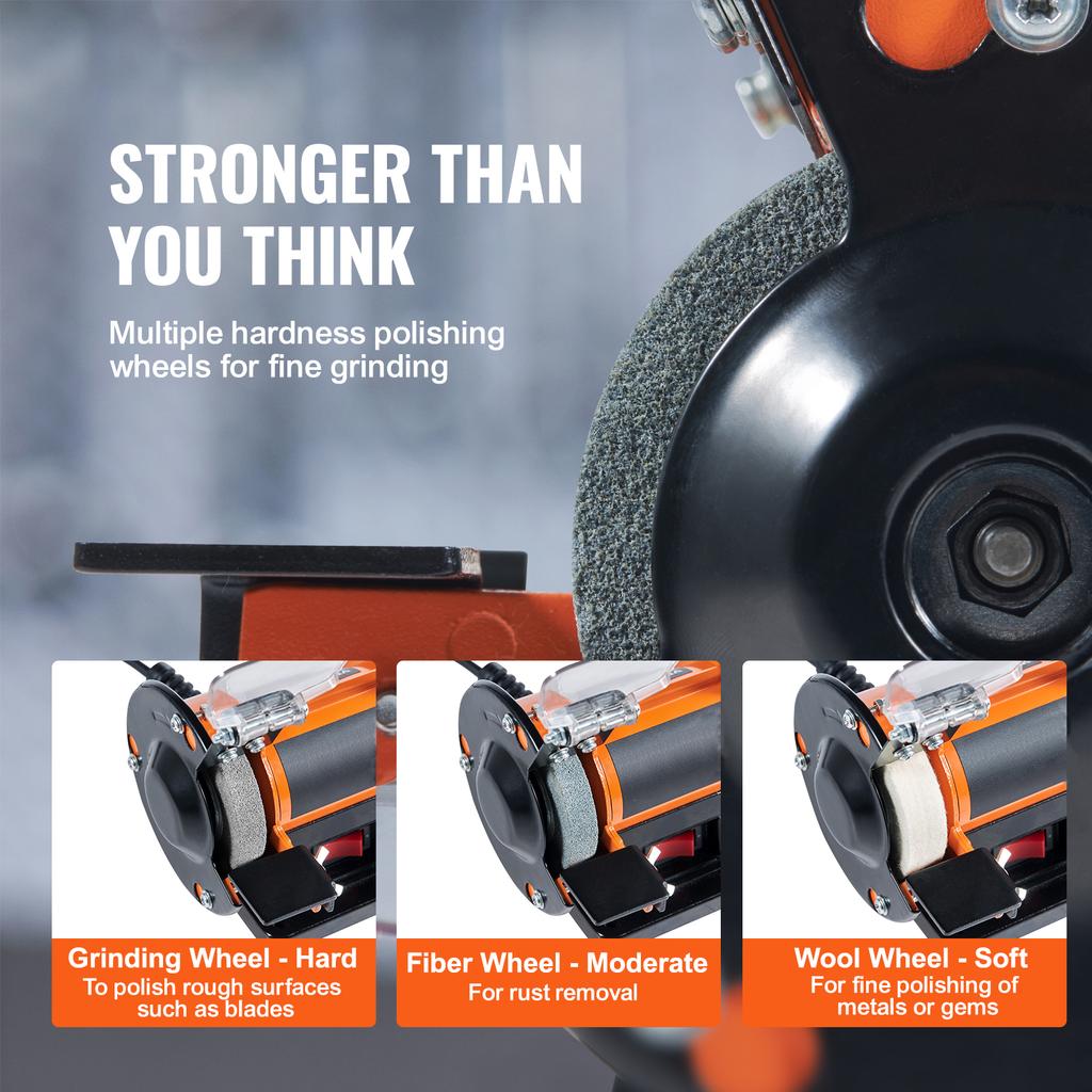 SucceBuy 3in Jewelry Polisher Buffer Brushless Adjustable Speed Mini Multi-purpose Bench Grinder Polishing Machine for Gemstones