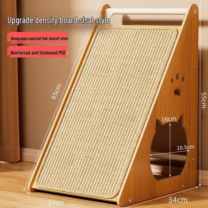 Sisal Cat Scratching Post: Durable, No-Shed, Scratch-Resistant Corrugated Cardboard with Anti-Sofa Scratch Design. Ideal for Nail Sharpening.