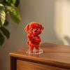 Red Dog Sign Funny Scenes Stand Clear High-Definition Acrylic Material