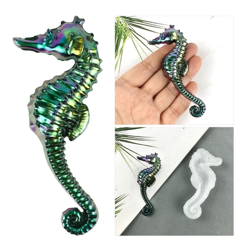 Seahorse Keychain Silicone Mold Keychain Charms Resin Mold Animal Epoxy Resin Casting Mold for DIY Crafts Car Home Decor