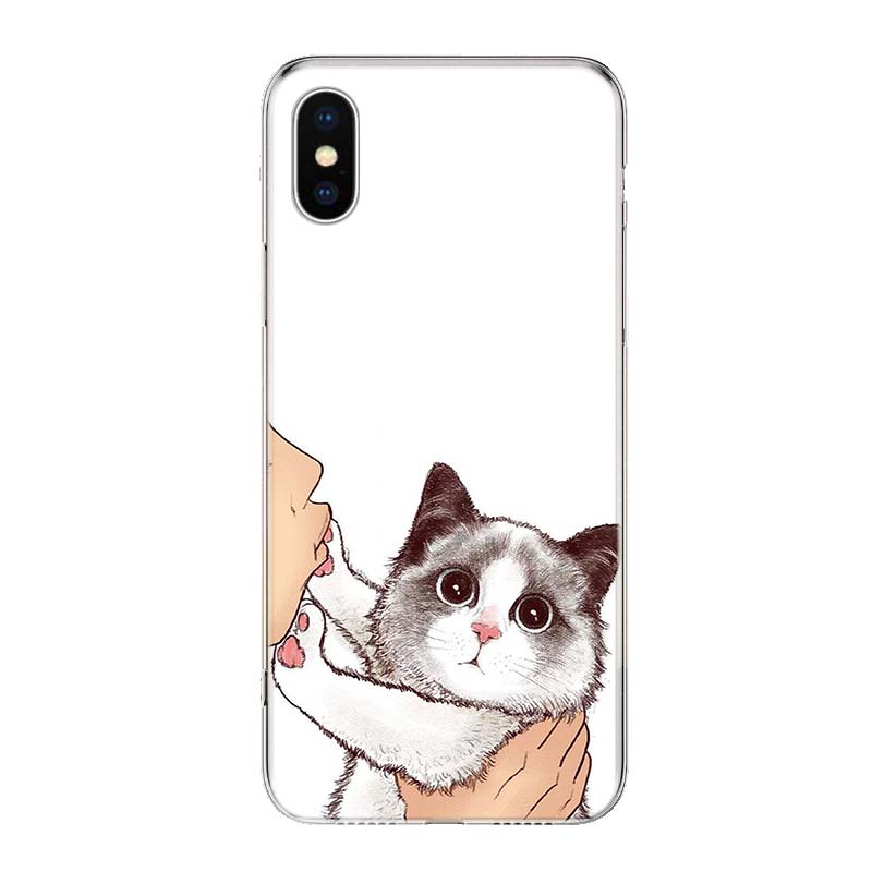 Kiss My Lovely Cat Kitten For iPhone 17 Air 16 15 14 Plus 13 Mini 12 11 Pro Max Phone Case 16E 7 Print 8 SE Fundas Cover Soft Co